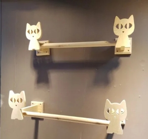 Custom Modern Cartoon Wooden Cloth Drying Stand <b>Wall</b> <b>Mount</b> Storage Rack <b>Shelf</b> for Home Use Display Wood Products Organizing - Product Image 2