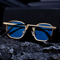 Lunettes de soleil tendance Partagas en métal carré avec charnière à ressort, protection UV400, personnalisables avec logo, pour hommes et femmes