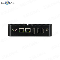 Mini PC EGLOBAL sin Ventilador, Intel Pentium J6426, DDR4, MSATA, SSD M.2, Win10, 4 USB, Nuc, DP, HD, 2 RJ45, Gigabit LAN, Audio, Linux