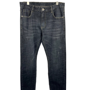 Jeans de Mezclilla Cargo para Hombre, Estilo Desgastado con Detalles de Remaches, Corte Ajustado, Estilo Punk, Cintura Media, para Otoño, a un Precio Razonable y Económico - Product Image 1
