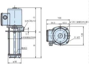 ウォーターポンプ電動三相380V415V CNCマシンおよびウォーターポンプ農業用垂直単段循環ポンプ