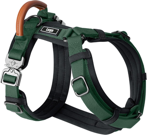 Gesper logam bantalan lembut nilon berbentuk Y <span class=keywords><strong>Harness</strong></span> anjing Explorer Premium pegangan kulit dapat disesuaikan untuk anjing kecil besar klasik - Product Image 2