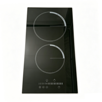 Table de cuisson électrique portable 3000W à double brûleur en céramique avec 2 serpentin chauffants