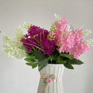 Fleurs artificielles 5 branches Soie Violet Floral Géant Fleurs artificielles pour la décoration de mariage à la maison - Product Image 6