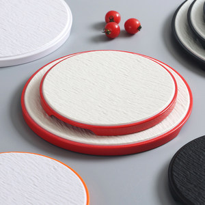 Assiette ronde en mélamine, couleur unie, assiette plate pour hôtel, service café et thé - Product Image 1