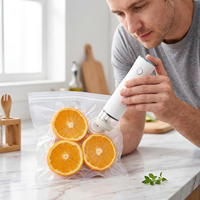 Sac de conservation sous vide réutilisable avec valve à air, sans BPA, pour aliments, vente en gros d'usine, taille et logo personnalisés