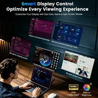 Ekstensi Layar Laptop 15.6" FHD 1080P IPS Tipis Portabel Monitor Ganda Tipe-C untuk Laptop 13-17.3" Plug & Play dengan Wins/Mac