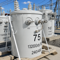 Vente directe usine Transformateurs immergés monophasés montés sur poteau 60HZ 25 KVA 50 KVA 100 KVA 167 KVA 13.8KV 34.5KV 480V