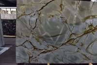 SHIHUI Luxe Naturel Bleu Roma Quartzite Dalle Illusion Bleu Marbre Fond Mur Poli Moderne Hôtel Utilisation-Brésil En Gros