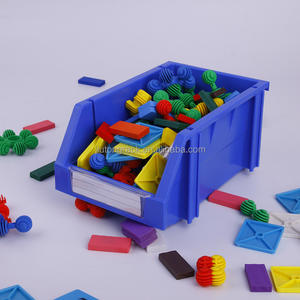 Almacenamiento de piezas de automóviles Contenedores apilables de plástico Organizador de hardware de garaje Caja de almacenamiento con pilares apilables - Product Image 2