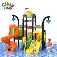 Fun Splash Piscine Enfants En Plein Air Maternelle Aire De Jeux Équipement Grand Toboggan En Plastique Parc