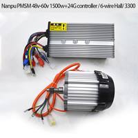 Kit moteur pour vélo électrique, moteur de vélo électrique sans balais, contrôleur de moteur de scooter électrique, moteur de tricycle électrique 60v1500w