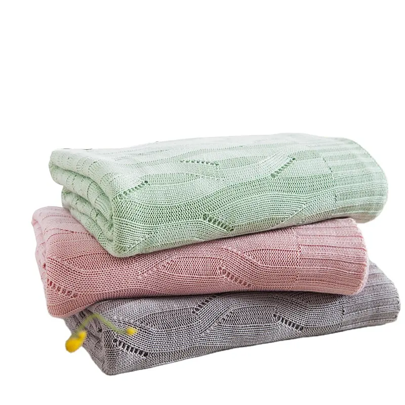 Summer thin baby solid color bamboo fiber blanket breathable comfortable cold ice silk blanket