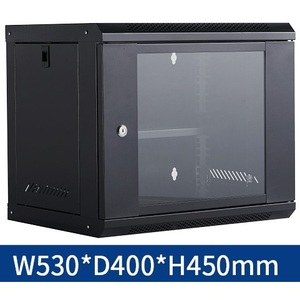 Gabinete de Rack de Pared 9U de 53x40x45cm con Puerta de Vidrio para Almacenamiento de Red - Product Image 2