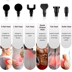 Pantalla LCD 6 cabezales de masaje recuperación <span class=keywords><strong>muscular</strong></span> percusión masaje arma de tejido profundo pistola de masaje - Product Image 6
