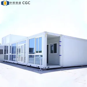 CGCH Fertighäuser modernes Container Fertighaus Glashaus im Freien vorgefertigtes modulares Container haus