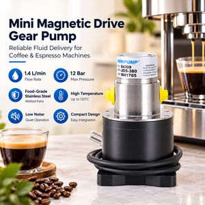 1.4 LPM Micro Magnetic Drive Gear <b>Pump</b> Food-Grade Stainless Steel 12 Bar High-Temp Coffee & Espresso Machines Water Delivery - Product Image 1
