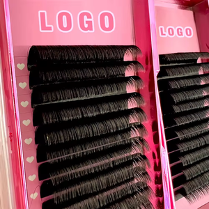 라스 익스텐션 트레이 볼륨 소프트 실크 속눈썹 연장 25mm 밍크 속눈썹 공급 업체 속눈썹 연장 프리미엄 - Product Image 3