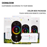 Télécommande sans fil AP-S103 Aipin 2.4G 5 touches série tactile 3 canaux portée 30M IP20 PWM pour LED RGB SMD5050 à changement de couleur 12-24V