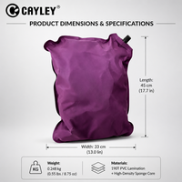 Oreiller de camping gonflable portable en PVC 190T imperméable avec éponge pour les voyages en plein air, la randonnée et le trekking
