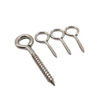 Vis autotaraudeuse en acier zingué avec œil de mouton, crochet pour éclairage circulaire avec anneau de suspension, vis à tête plate, crochet à vis