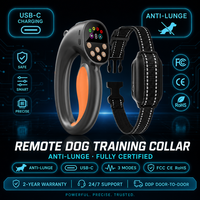 Collier de dressage pour chien avec télécommande, bip, vibration, choc, anti-élan, rechargeable, pour chiens de petite, moyenne et grande taille