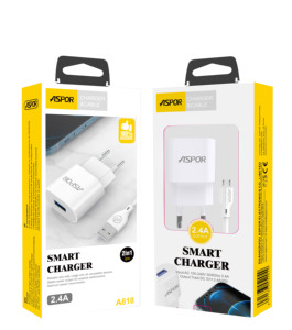 ASPOR A818 Venta caliente calidad <span class=keywords><strong>Original</strong></span> 5V 2,4 A IQ <span class=keywords><strong>cargador</strong></span> de hogar Pin DE LA UE USB viaje <span class=keywords><strong>cargador</strong></span> de pared rápido <span class=keywords><strong>cargador</strong></span> de teléfono con CE - Product Image 6