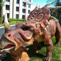 Statue de dinosaure animatronique souple en caoutchouc de silicone, certifiée CE et RoHS, pour aires de jeux intérieures/extérieures