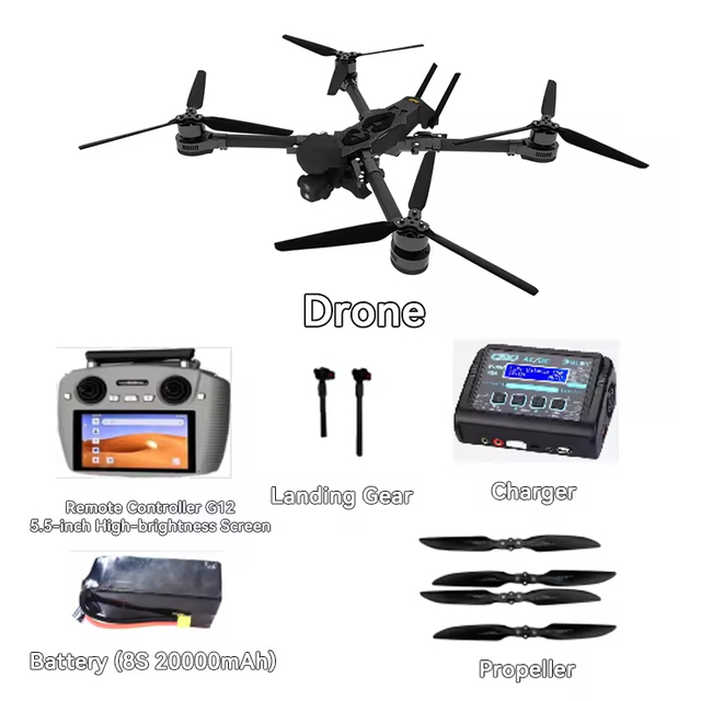 Airdrop Payload 7-8 KG professional FPV Z15D UAV Tracking Obstacle Avoidance GPS 4k Camera Longue Distance 10km RC Racing drone