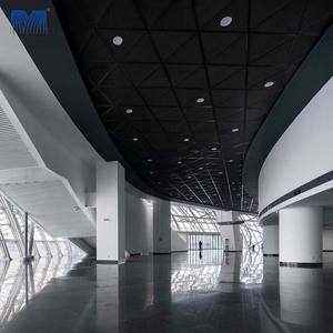 ท้องฟ้าสดใสประเภทของช่อง3D หลังคากันไฟ60x60อลูมิเนียมนวัตกรรมความร้อนเท็จแผงตาข่ายแขวนเพดาน - Product Image 1