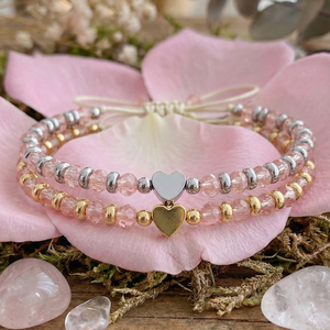 Ensemble de bracelets d'amitié en perles de cœur Go2boho, bracelet en cordon de perles de verre réglable pour femmes et filles - Product Image 3