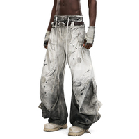 YSJY Fabricant OEM – Jean en denim pour homme, coupe large, déchiré, imprimé, délavé, style streetwear hip-hop, en coton, haute qualité, personnalisé