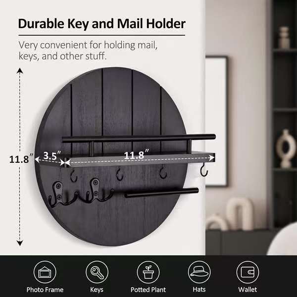black-full circle-black wall mount