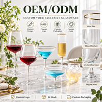 Verre à vin rouge en cristal européen, gobelet moderne avec logo imprimé, design personnalisé pour hôtel, restaurant, mariage, fête, événement