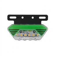 Feu de position latéral LED avec support en acier noir, couleurs bleu, vert, rouge, blanc, ambre, 12V 24V, étanche pour camion et remorque