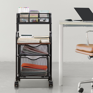 Étagère de rangement mobile robuste pour dossiers, gain de place, sur pied, avec <span class=keywords><strong>roulettes</strong></span> verrouillables - Product Image 4