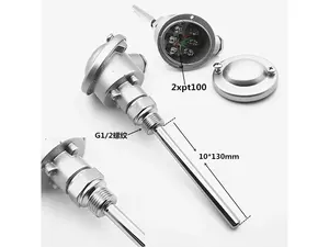 Sonde de température thermocouple WZP2-231, enregistreur de température <span class=keywords><strong>double</strong></span>, résistance thermique, longueur de la sonde 6x200mm, film mince importé - Product Image 3