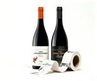 Etiquetas Personalizadas para Botellas de Vino con Lámina Dorada, Etiquetas Autoadhesivas en Rollo con Relieve Vintage, Etiquetas para Empaque de Vino