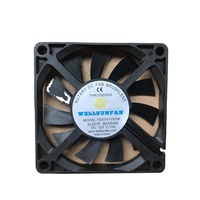 Ventilador Silencioso WellSuNFan Sin Escobillas 5V 70mm con Rodamiento de Aceite, Plástico, 28dBA, 2PIN, Nuevo, OEM, ODM, Venta al Por Mayor de Fábrica, Sistema de Refrigeración para Caja de Ordenador