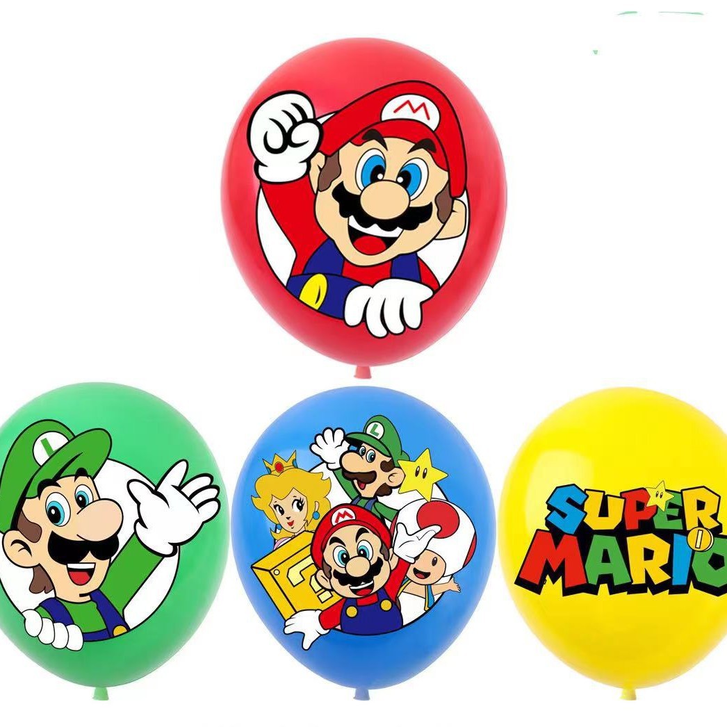 Quatre ballons illustrés, lot de 16.