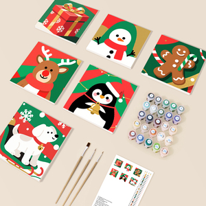 Giáng Sinh Món Quà Orfon Thu Nhỏ Sơn Bằng Số Bộ 6, 15x15Cm Nhỏ DIY Bộ Nghệ Thuật, Tùy Chỉnh Toàn Cầu Dropshipping - Product Image 6
