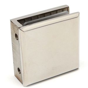 Stainless Steel Glass <b>Clip</b> With Frame For Bathroom Door <b>Mirror</b> Light Finish F-2081 - Product Image 3