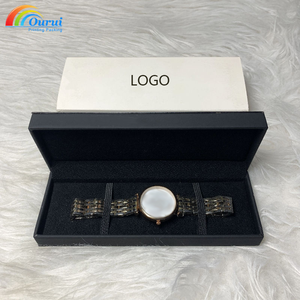 Boîte à montre en cuir rectangulaire classique personnalisée, directement de l'usine, avec logo, couleurs au choix, boîtes pour bracelets de montre personnalisées pour montres de marque - Product Image 1