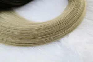 Vente en gros d'extensions de cheveux vierges Ombre Tape-Ins avec trame de peau douce 100% extension de cheveux humains