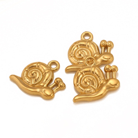Acier inoxydable Petit Animal Charmes Mignon Escargot Pendentifs DIY Accessoires pour Boucles D'oreilles À La Main Collier Bracelets Bijoux Artisanat