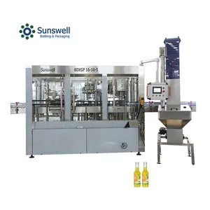 Complete A to Z Glass Bottled Carbonated Drink Washing Filling Sealing Machine Carbonated Water Filling Line