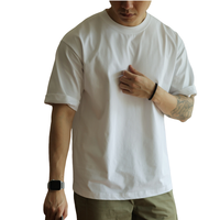 T-shirt fashion besar untuk pria Sorona Cooling Feel 260gsm T-shirt untuk pria warna putih