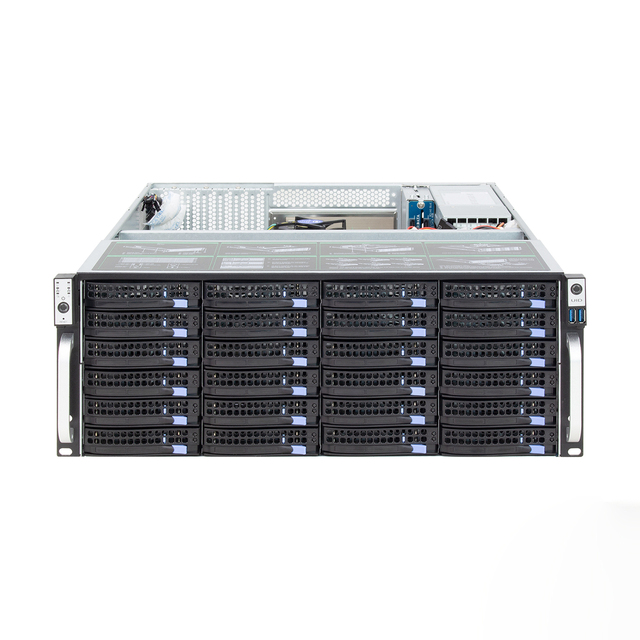 Low Price ATX 4U 24-Bay Rackmount HDD Storage JBOD Server Intel E5 2400 128G SSD Steel with Power Supply