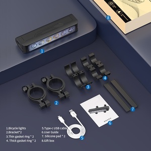 USB recargable 2000 lúmenes MTB bicicleta manillar <span class=keywords><strong>LED</strong></span> luz delantera aleación de aluminio impermeable energía por batería - Product Image 6