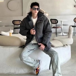 Người đàn ông của xuống áo khoác thực sự Lông Cổ Áo khoác parkas giản dị cho Mens outwear ngoài trời người đàn ông Áo khoác mùa đông không thấm nước Áo - Product Image 5